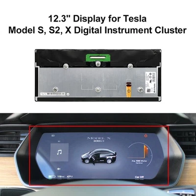 12,3-Zoll-Display für Tesla Model S, S2, X GEN 2 Digital Instrument Cluster - Bild 1 von 4