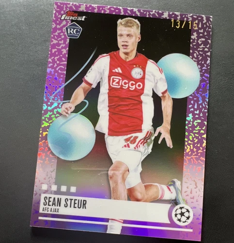 Topps Finest UEFA Club Competitions 25/26 Sean Steur RC Ajax #43 13/15