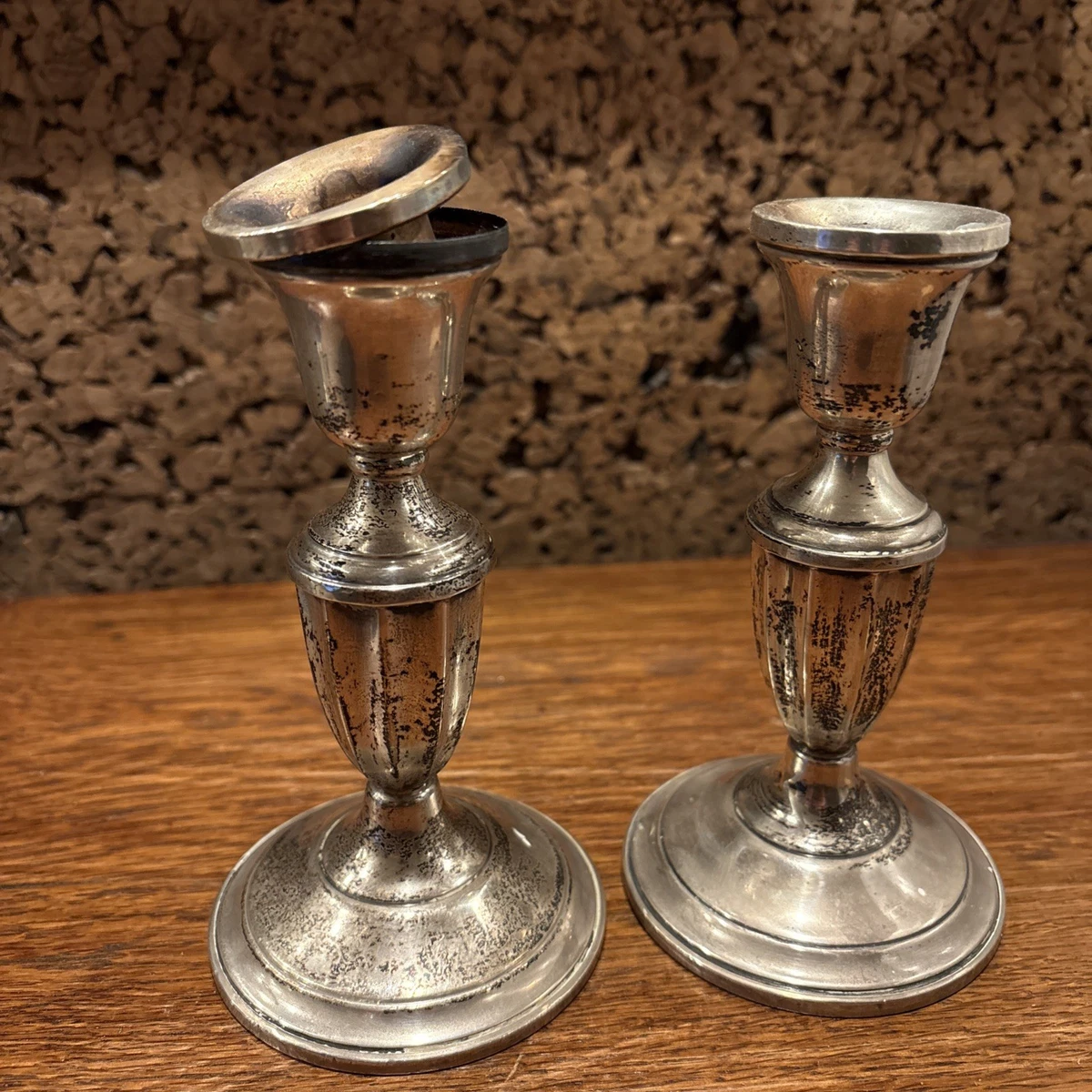 Post - 1940 Antique US Sterling Silver Candlesticks & Candelabras