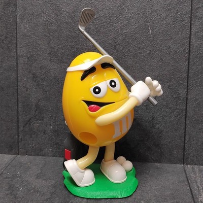 Vintage M&Ms Golfer Süßigkeiten Spender Gelb Golf M&M Figur Spender Ca 25cm Groß