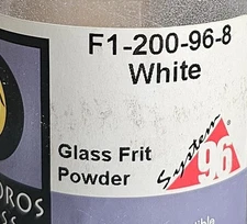UROBOROS GLASS System 96 F1-200-96-8 White Glass Frit Powder *sample* Rare 