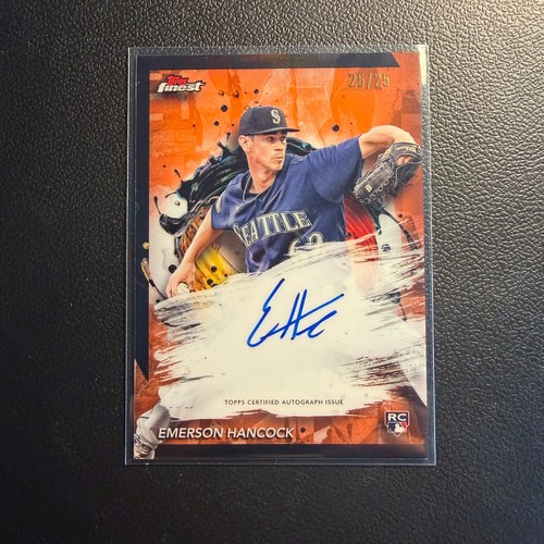 Emerson Hancock [Orange Refractor] #FA-EH 2024 Topps Finest Autograph card