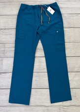 FIGS SCRUBS CAIRO NWT Mens Large Alps Blue Drawstring Straight Leg Medical Pants
