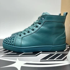 Size 42 (9 US) - Christian Louboutin Flat Spikes ' Green ' | GREAT CONDITION!