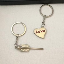 Heart Arrow Keychain Charm for Men Women Car Keychain Key Ring Bag Charm
