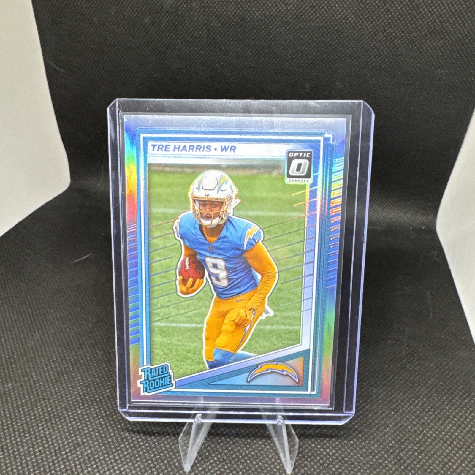 Tre Harris - Chargers - 2025 Donruss Rated Rookie 329 (RC) Optic Holo Preview