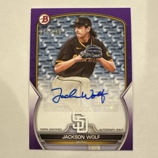 2023 Bowman Jackson Wolf  Prospect Paper Auto PPA-JWF San Diego Padres