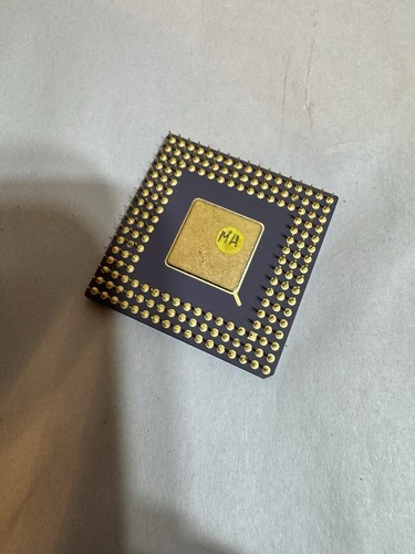 Vintage AMD Am5x86-P75, AMD-X5-133ADW Ceramic Collectible Or Gold Recovery Only - Bild 2 von 2