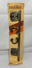 Vintage NOS Ajax Ridgecrest 18" Metal Towel Bar Antique Brass Finish