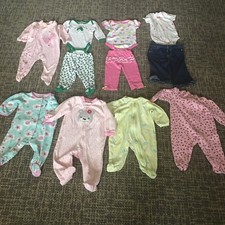 Baby Girl Clothes 3/6 Months Spring Summer Sleepers Outfits Bundle Lot 21 Pcs