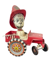 Marx Smoky Sam The Wild Fireman Wind Up Toy Tin / Plastic 50s  READ