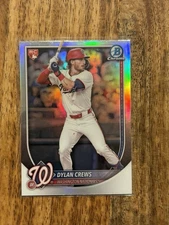 Dylan Crews 2025 Bowman Chrome #42 Red RC Logo SP Washington Nationals