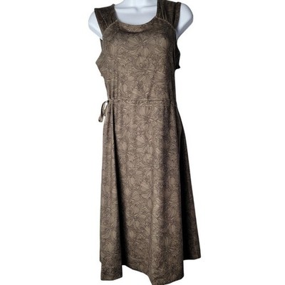 Merrell Opti-Wick UPF 50 Hiking Travel Dress Petite S Taupe Quick Dry Outdoor