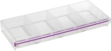Craft Mates Bead Organizer and 4 Locking Compartments 2XL , Clear Lids