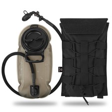 PETAC GEAR 1.5L/3L Tactical Hydration Pack Molle Carrier Pouch for 50/100 oz Bla