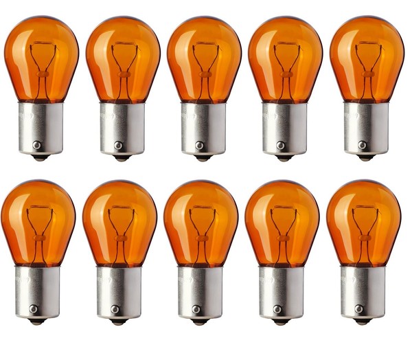10 StüCk Blinklampen PY21W 12V 21W Orange Kugel Auto Lampe BAU 15S Blinker Birne-image