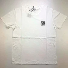 LOEWE Anagram Logo Embroidered T-Shirt Men White Color Size M