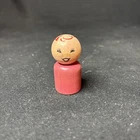 Vintage 1960's Fisher Price Little People Straight Body Figure - Purple Girl