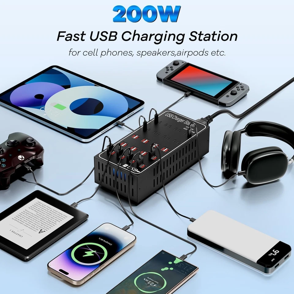 Charging Station for Multiple Devices, Vantacent89 Multiple Charger Station - Image 2 of 4