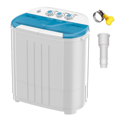 #ad #ad Portable Washer 14Lbs Mini Twin Tub Compact Semi Automatic Spinner Combo $142.13