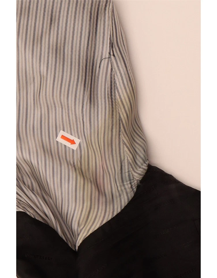 JUST CAVALLI Mens 2 Button 2 Piece Suit IT 58 4XL W42 L23 Black Polyester DU64 - Image 4 of 4