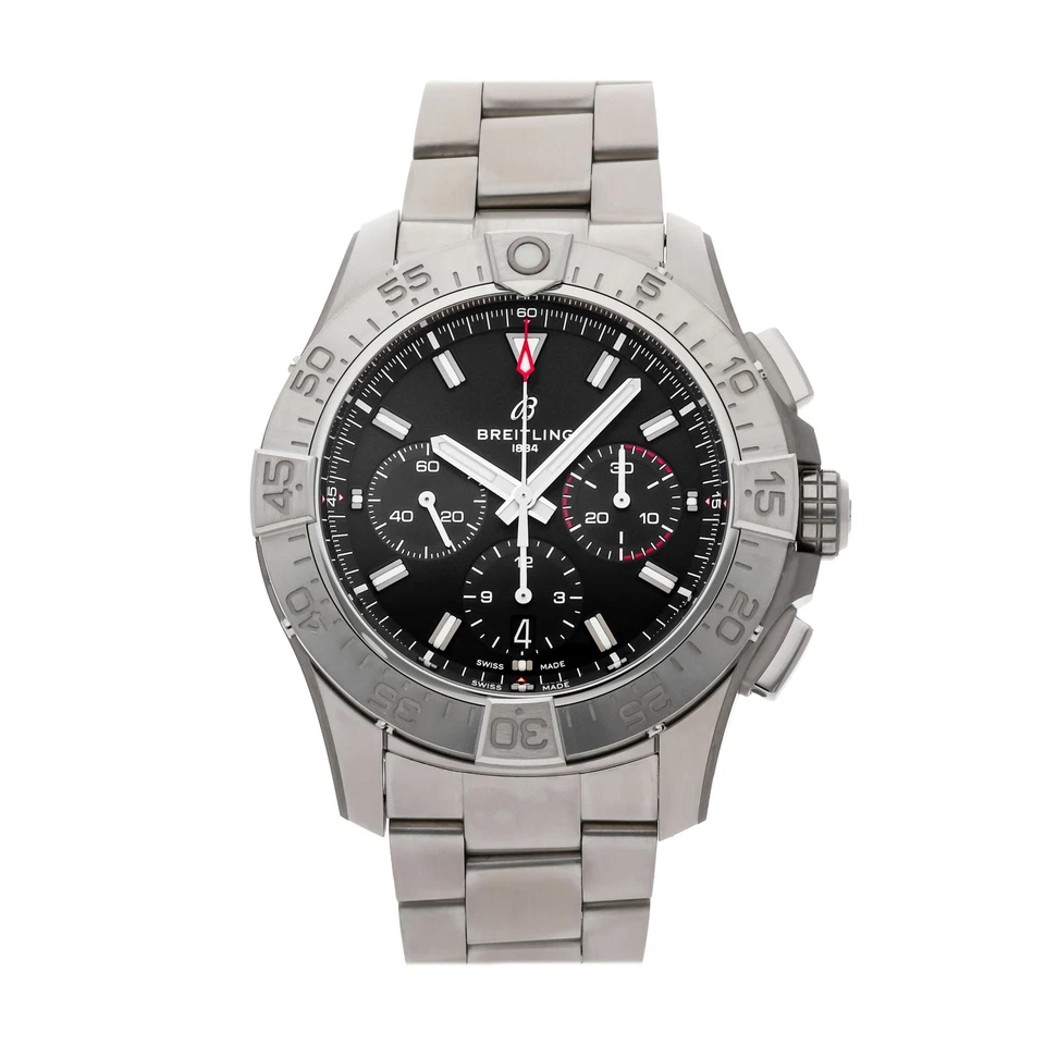 Breitling Avenger B01 Chrono Auto Steel Mens Bracelet Watch AB0147101B1A1