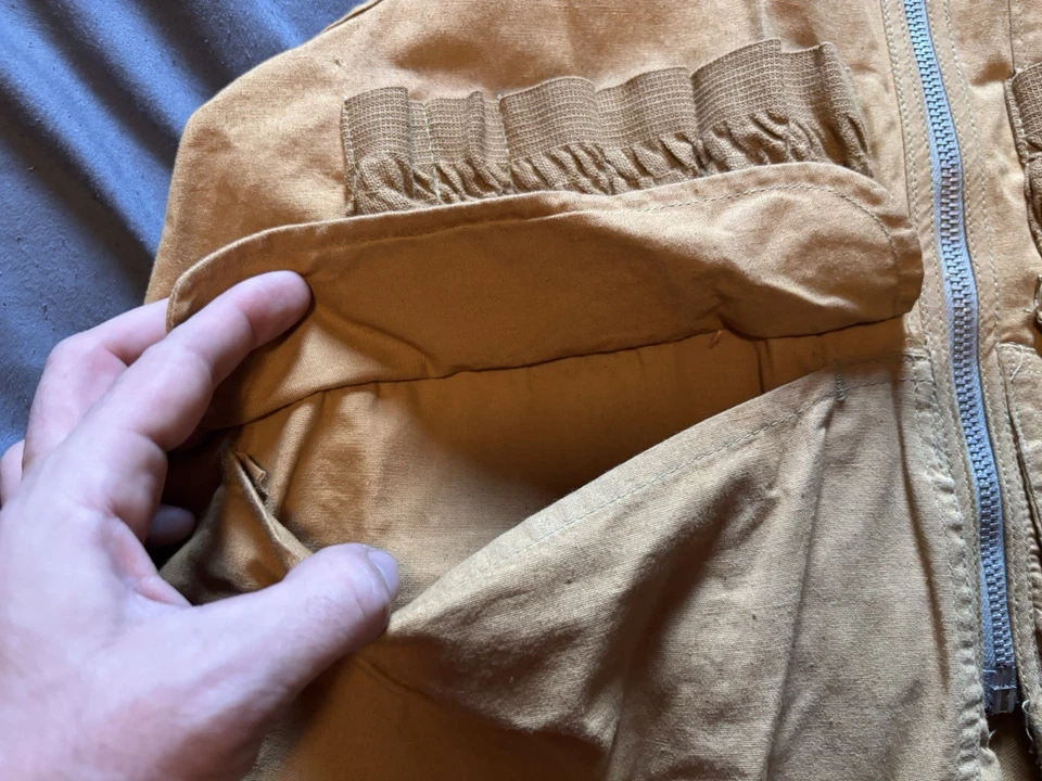 Vintage BLACK SHEEP Hunting Vest XL Beige Pockets Canvas Shooting Duck Outdoor - Image 4 of 4