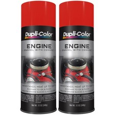Duplicolor DE1620 (2-Pack), Engine Enamel Paint, Chevy Orange, 12 oz Aerosol