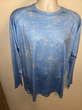 Spyder Men s Long Sleeve Swim Shirt Rash Guard Blue Performance Top Size M