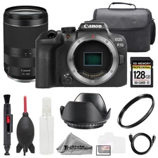 Canon EOS R10 + RF 24-240mm f/4-6.3 IS USM Lens +128GB+UV Filter- Basic Kit