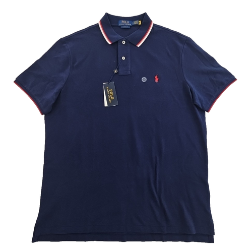 Polo Ralph Lauren 100 % Baumwolle Mesh Hemd Herren Large klassisch marineblau neu mit Etikett NEU