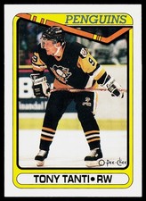 1990-91 O-Pee-Chee Tony Tanti #157 Pittsburgh Penguins