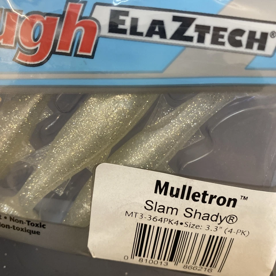 Z-Man Mulletron Slam Shady Swimbait ElaZtech, 3.3" - Paquete de 4 unidades Foto 4 de 4