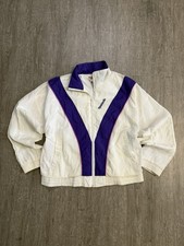 Vintage Reebok Mens Track Jacket White Purple...