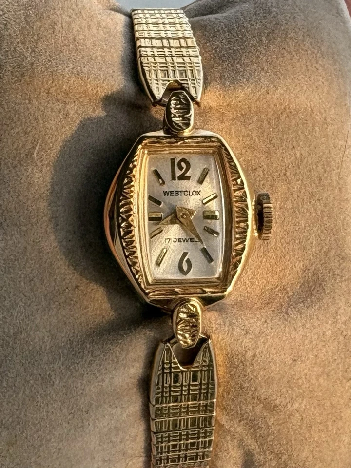 Reloj mecánico vintage para mujer "Westclox" venta inmobiliaria 17 joyas cuerda manual  Foto 4 de 4