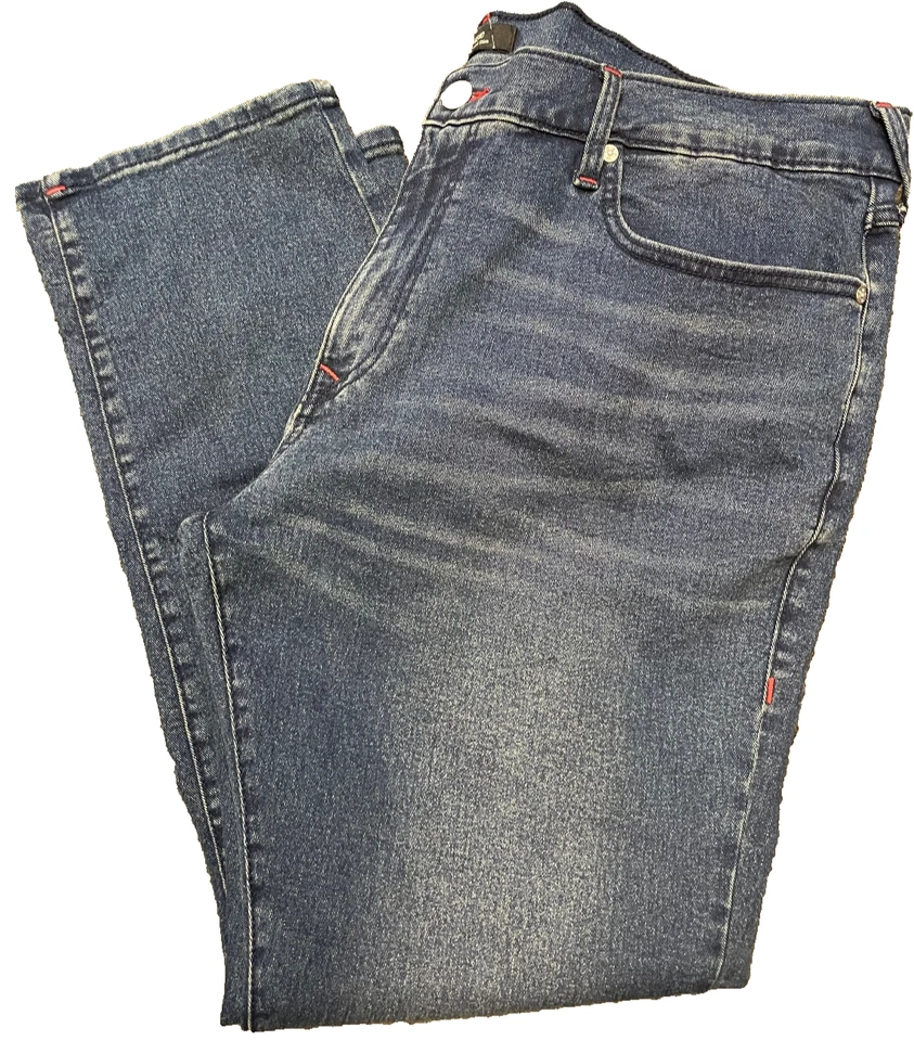 True Religion Geno Jeans Mens 42x32 Relaxed Fit Stretch Denim Designer Pants - Image 2 of 4