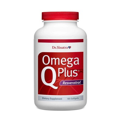 180ct Dr. Sinatra Omega Q Plus Softgels - 100mg of CoQ10 Turmeric EXP 10/26