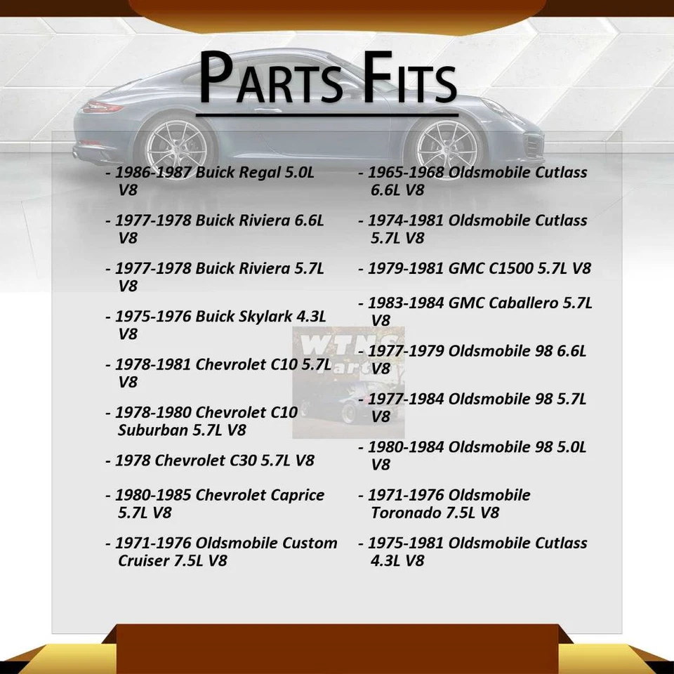 Soportes de motor de anclaje delanteros 2x para Oldsmobile Toronado 6,6 L 1977-1978 Foto 3 de 4