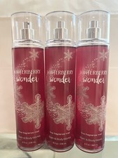 Bath Body Works WINTERBERRY WONDER Fine Fragrance Mist Spray 8 Oz 3pcs
