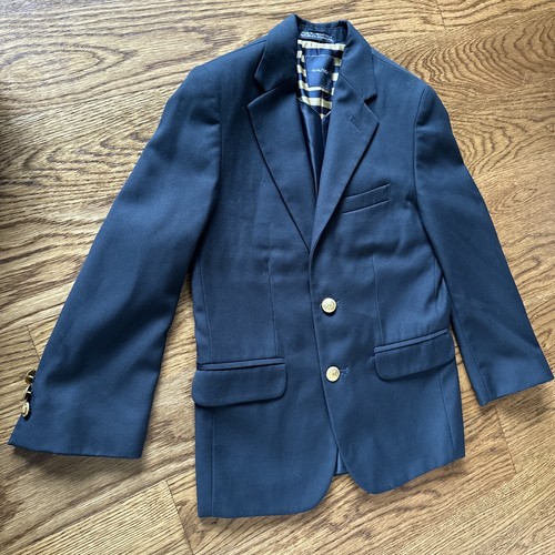 NAUTICA Sz 8 Regular Boys Blazer Navy Blue Sports Coat - Picture 3 of 8