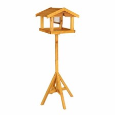Bird Table Premium Wood Slate Garden Birds Feeder Feeding Station Free Standing
