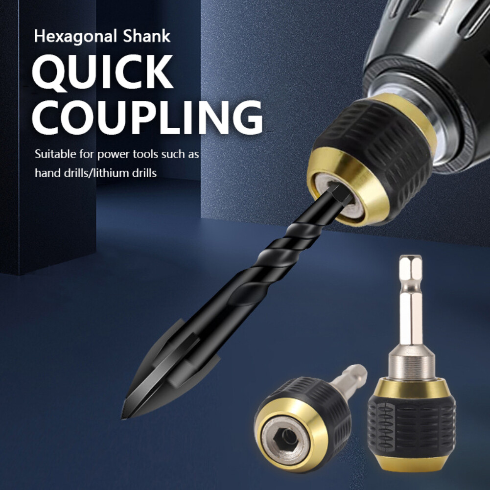 1/4 Inch Keyless Drill Bit Chuck Quick Change Adapter Converter Hex Shank New