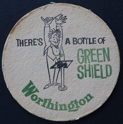 WORTHINGTON Green Shield Coaster Beermat Beer Deckel 12