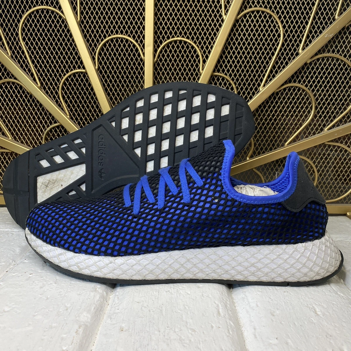 Eh Matemático Untado Adidas Deerupt Runner Blue Black Running Shoes B41764 Men&#039;s Size 12.5  | eBay