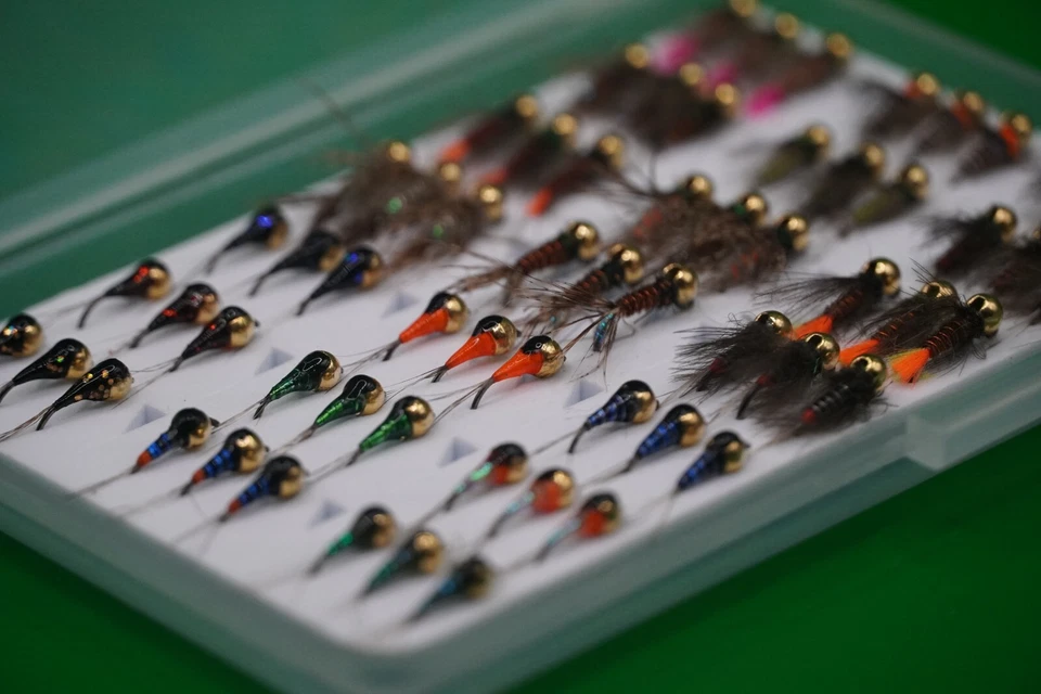 63 Premium Tungsten Jigs in Vision in Fliegenfischen Fliegenbox Forellenangel... - Bild 2 von 4