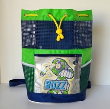Toy Story Buzz lightyear Mesh Kids Backpack, Drawstring Opening Zippered Pocket