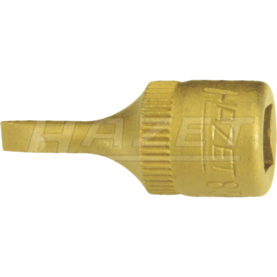 Hazet 8503-0.8X4 Hollow 6.3mm (1/4'') Slot 0.8x4 TiN Screwdriver Socket