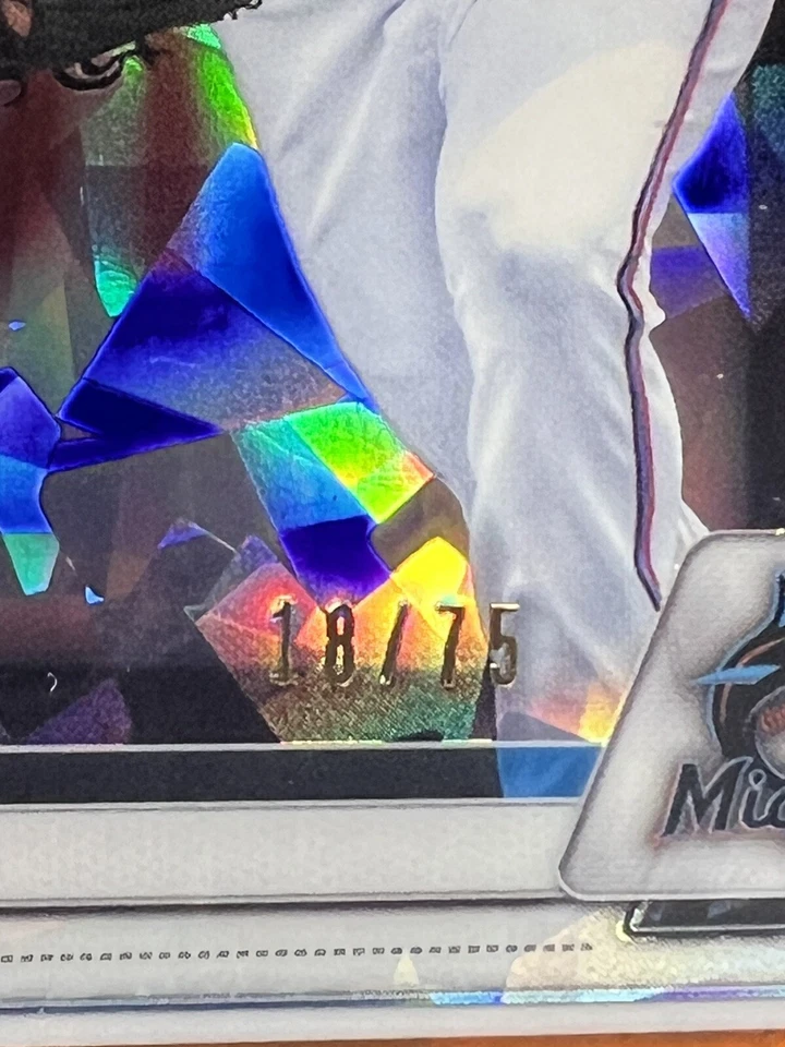 JJ Bleday /75 Orange Cracked Ice 2020 Bowman Chrome Sapphire #BCP-116 Marlins - Image 3 of 3