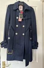 Juicy Couture Navy Trench Coat Size S Rrp £340