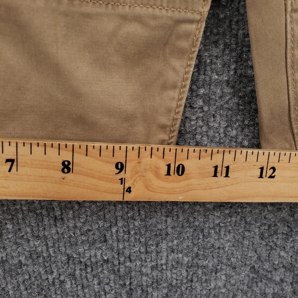 Pantalones Cortos Wrangler Niños 18 Marrón Flexible Elastizado Utilidad Bolsillo Frente Plano Calce Relajado Foto 3 de 4